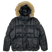Moncler Down Puffer Jacket w/ Fur Trim - Size L/XL